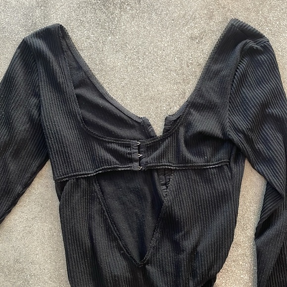 Urban outfitters black body suit with eyelet closure and back cut out detail - Picture 3 of 4
